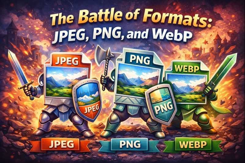 The Battle of Formats: JPEG, PNG, and WebP