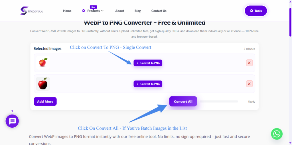 how to change images from webp to png using thesoftco webp to png converter